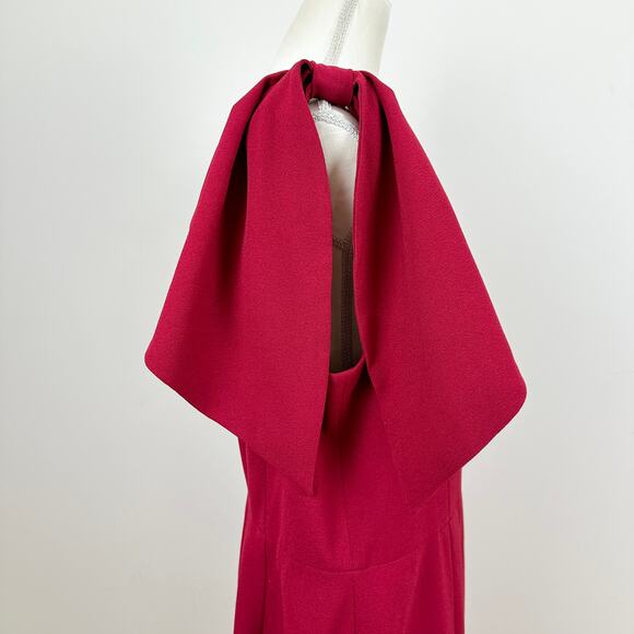 Dress the Population Tiffany One Shoulder Bow Sheath Dress Garnet Red XXL NWT - Picture 7 of 14